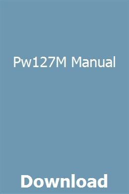 Pw 127m Manual